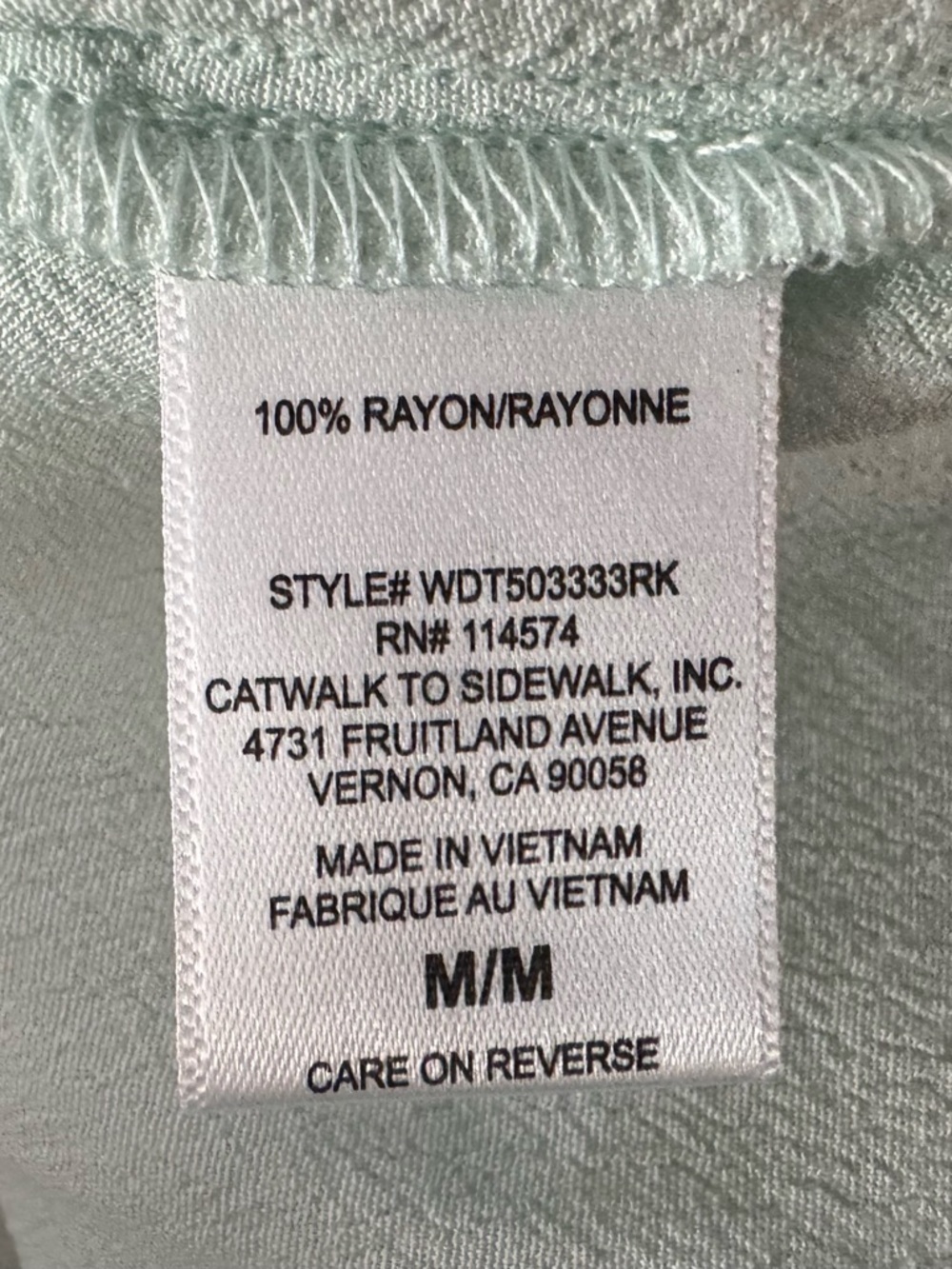 NWT RO&DE Womens Aqua Green Ruffle Tie-neck blouse Size M - Picture 5 of 6